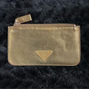 Prada Gold Zip Pouch